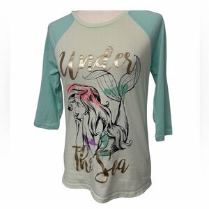 Disney Mint Ariel 'Under The Sea' Raglan Tee - Size Small